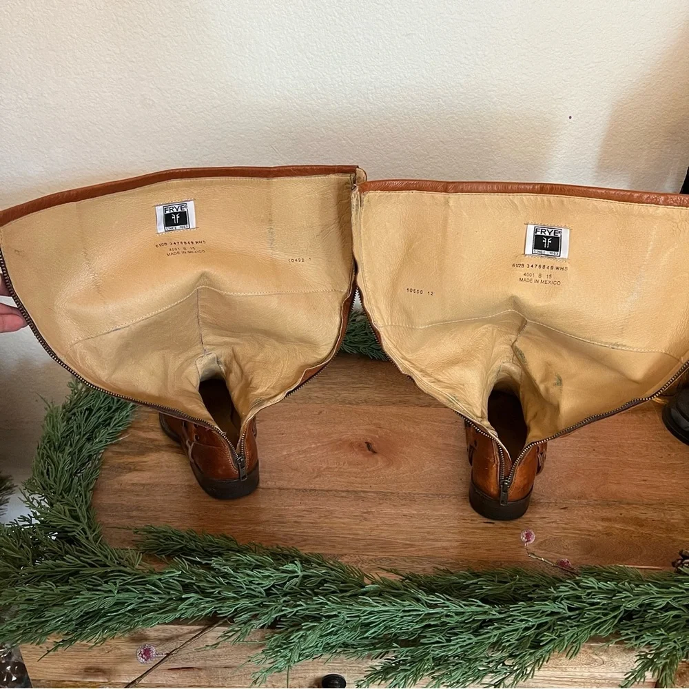 Frye Phillip Harness Boot- Cognac- Size 6.5 B